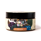 image of front of Whollygrail Skin Scrub tub with label on white background